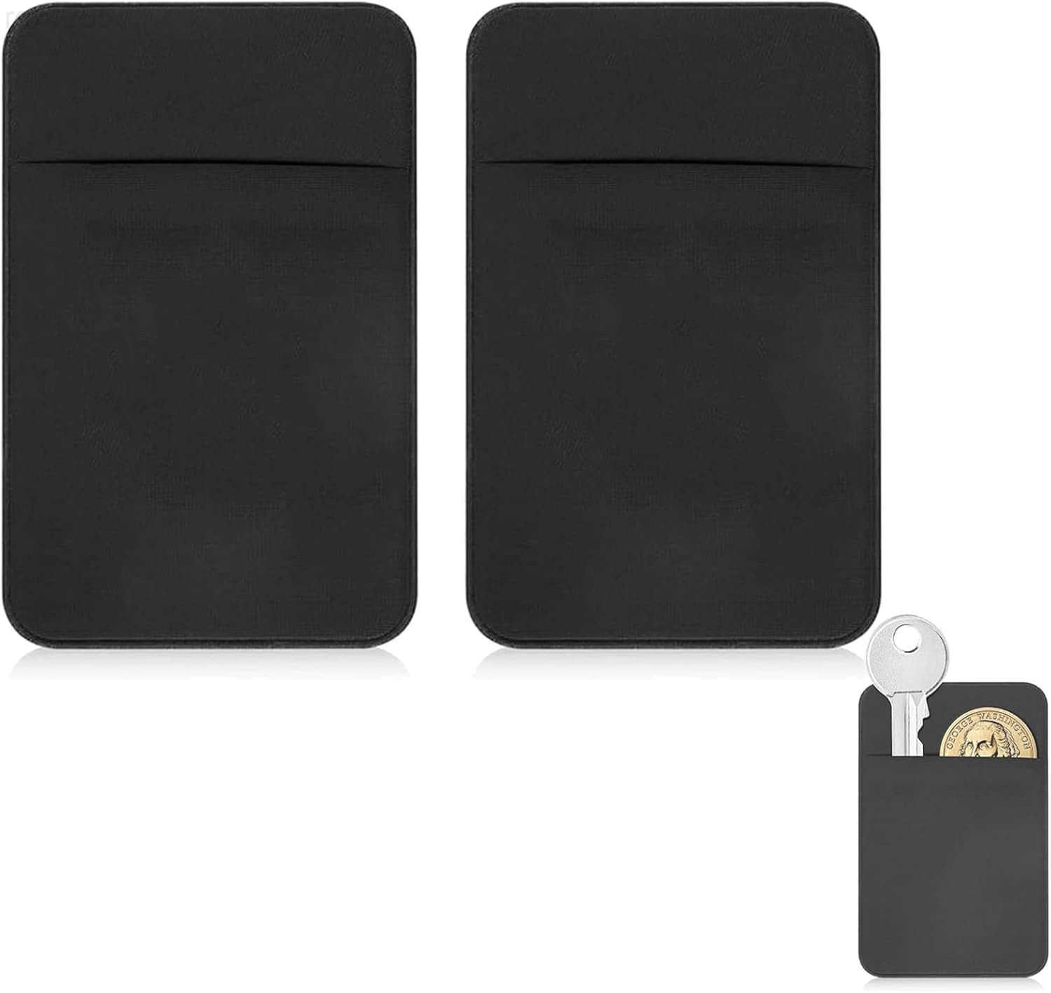 Flat Thin Wallet Key Holder Credit Card Size Minimalist Slim Key Organizer Sleeve BlackW250911