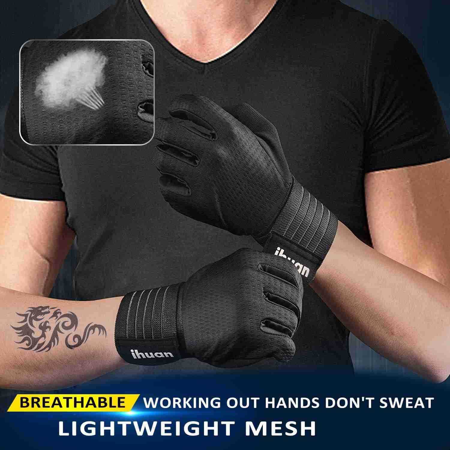 Workout Gloves for Men FullFinger Weight Lifting for Men Gym Full Hand Gloves for Weightlifting DeadliftW250911