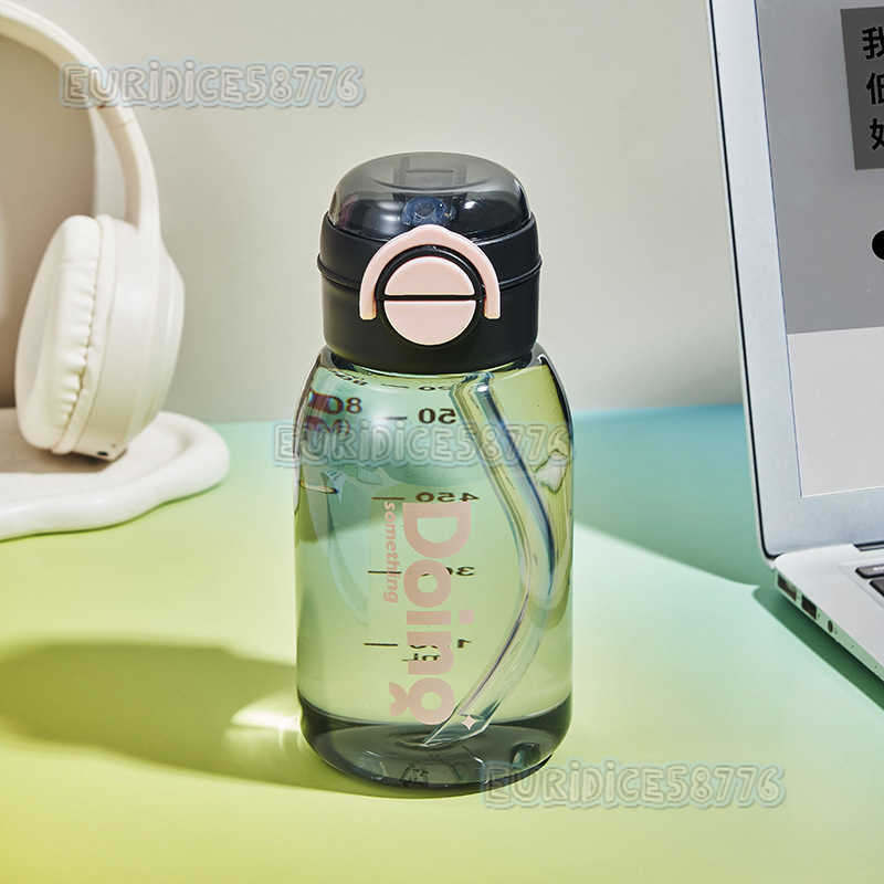 New Large Capacity Double Drinking Straw Cup Summer Men and Women Simple Plastic Cup Outdoor Portable Sports Water Bottle H250911