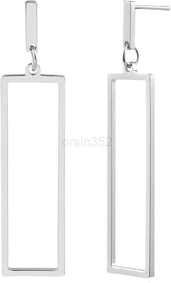 Charm Chic Minimalist Punk Metal Triangle Rectangle Geometry Dangle Drop Earrings For Women Teen Men Costume JewelryW250911