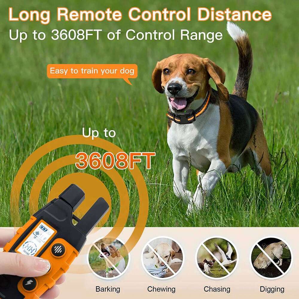 designer brand Ft Electric Dog Training Collar Remote Control Waterproof Pet BehaviorFor lbs Puppy With Shock Vibration