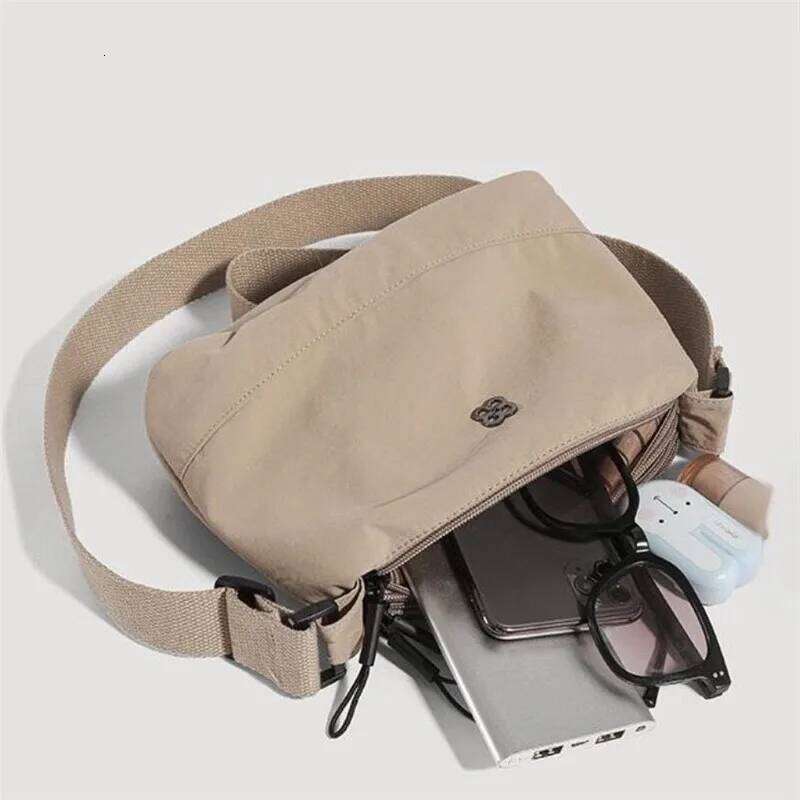 Thickened Waterproof Four Layer Zipper Pocket Stylish Shoulder Casual Simple Single Messenger Bag Versatile Women Cross Bags