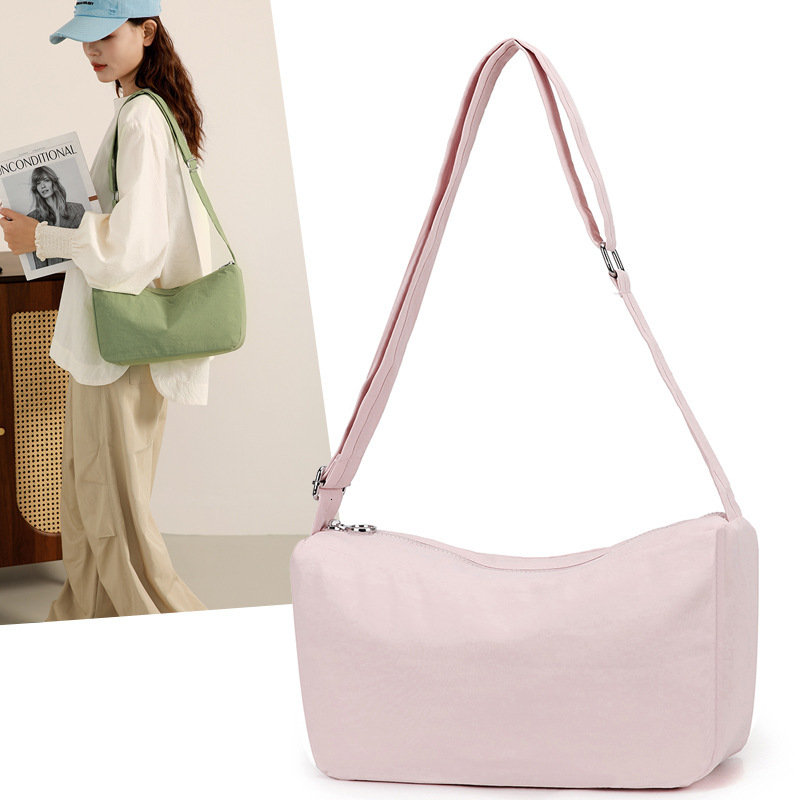 Luxury Bag Foreign Trade New Simple Crossbody Bag For Women Solid Color Casual Versatile Shoulder Bag Designer Free Shipping Bag Nylon Portable Niche 