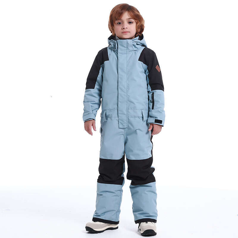 New Children's Ski One-Piece Girls' Color Waterproof Windproof Warm Single And Double Board Suit Snow Pants Boy