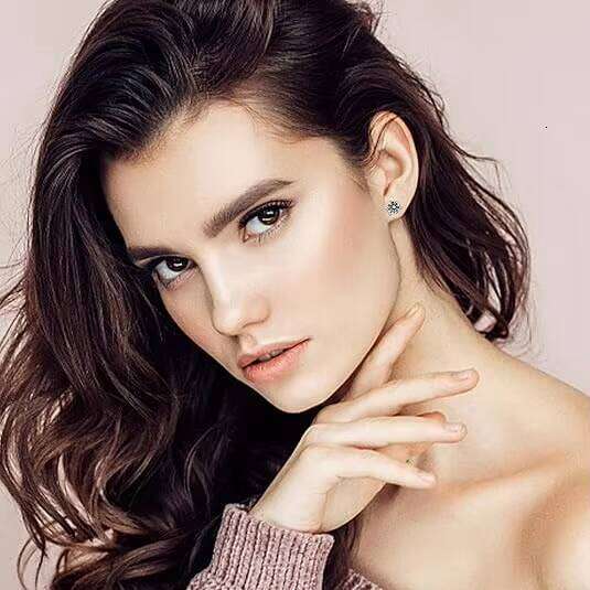 Lab-Grown Dia & Moissanite Stud Earrings White Gold Plated Sterling Sier 0.5-2CT D/VVS1 Hypoallergenic Jewelry