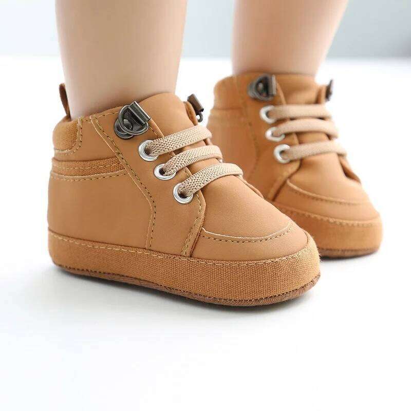 Baby Sneakers Infant Boys Girls Sports Toddler Casual Cotton Sole Anti-slip PU First Walkers Crawl Crib Basketball Shoes