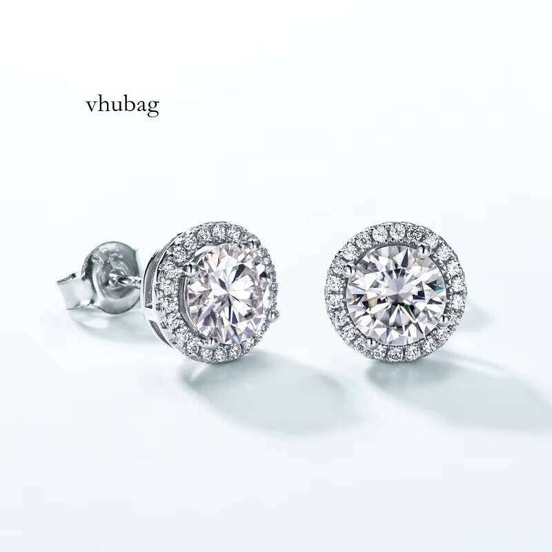 Sterling Sier Moissanite Stud Earrings Minimalist S Shining Dia Jewelry