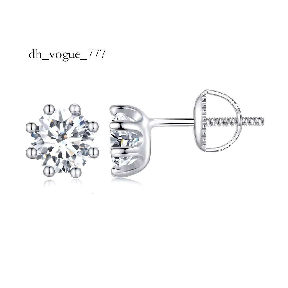 Sterling Sier Moissanite Jewelry Dia Earrings 0.8ct 6mm Round Brilliant Cut Designs Beautiful Earring for Women