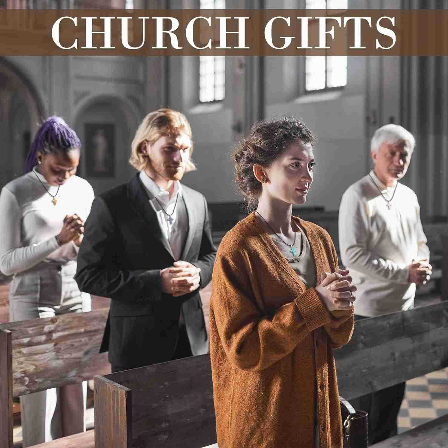 Cross Charms for Jewelry Making Natural Stone Cross Gemstone Pendant Quartz Crystal Charm with Leather Chain and Christian Card for DIY Necklace Earri