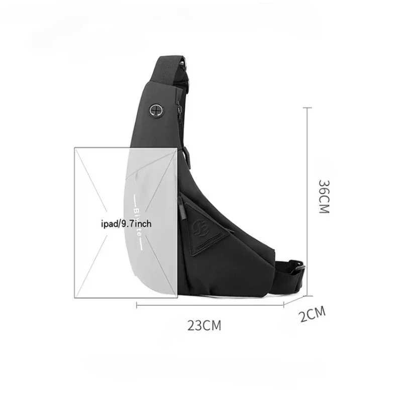 Mens Shoulder Bag Waterproof USB Oxford Crossbody Bag Sling Multifunction Short Travel Messenger Chest Pack for Male Handbags Z250911