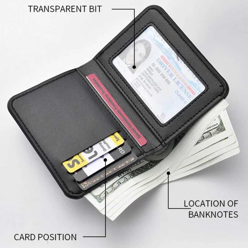 1Pc New Ultrathin Mini Soft PU Leather Credit Card Wallet Holder Short Vertical High Quality Mens Small Short Wallets Purse W250911