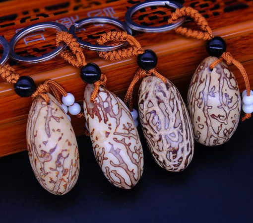 Pure Natural, Thousand Eyes, Bodhi Seed Hanging, Key Links Hanging Parts, Handicraft Collections (one piece)