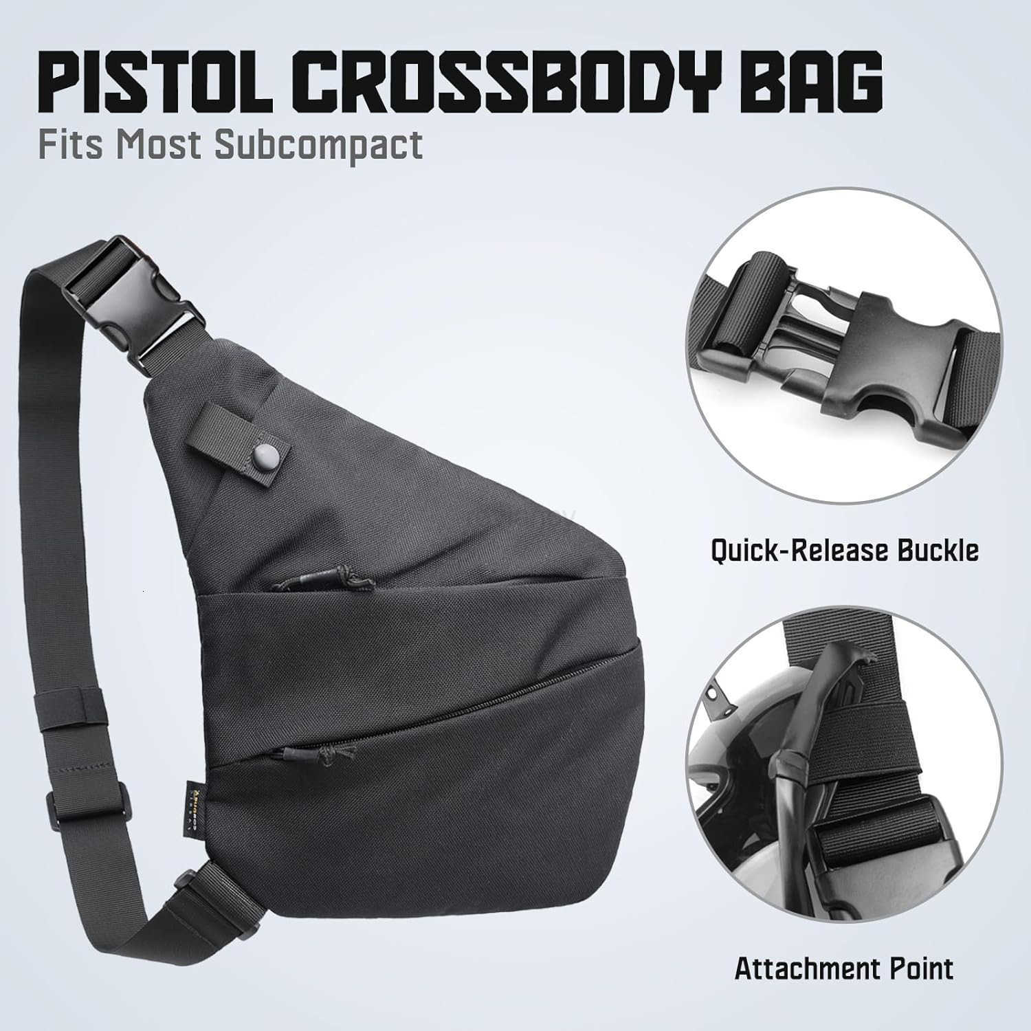 Tactical Crossbody Sling BagConcealed Carry Bag for Men WomenAnti Theft Crossbody Bags CCW Bags EDC CarryW250911