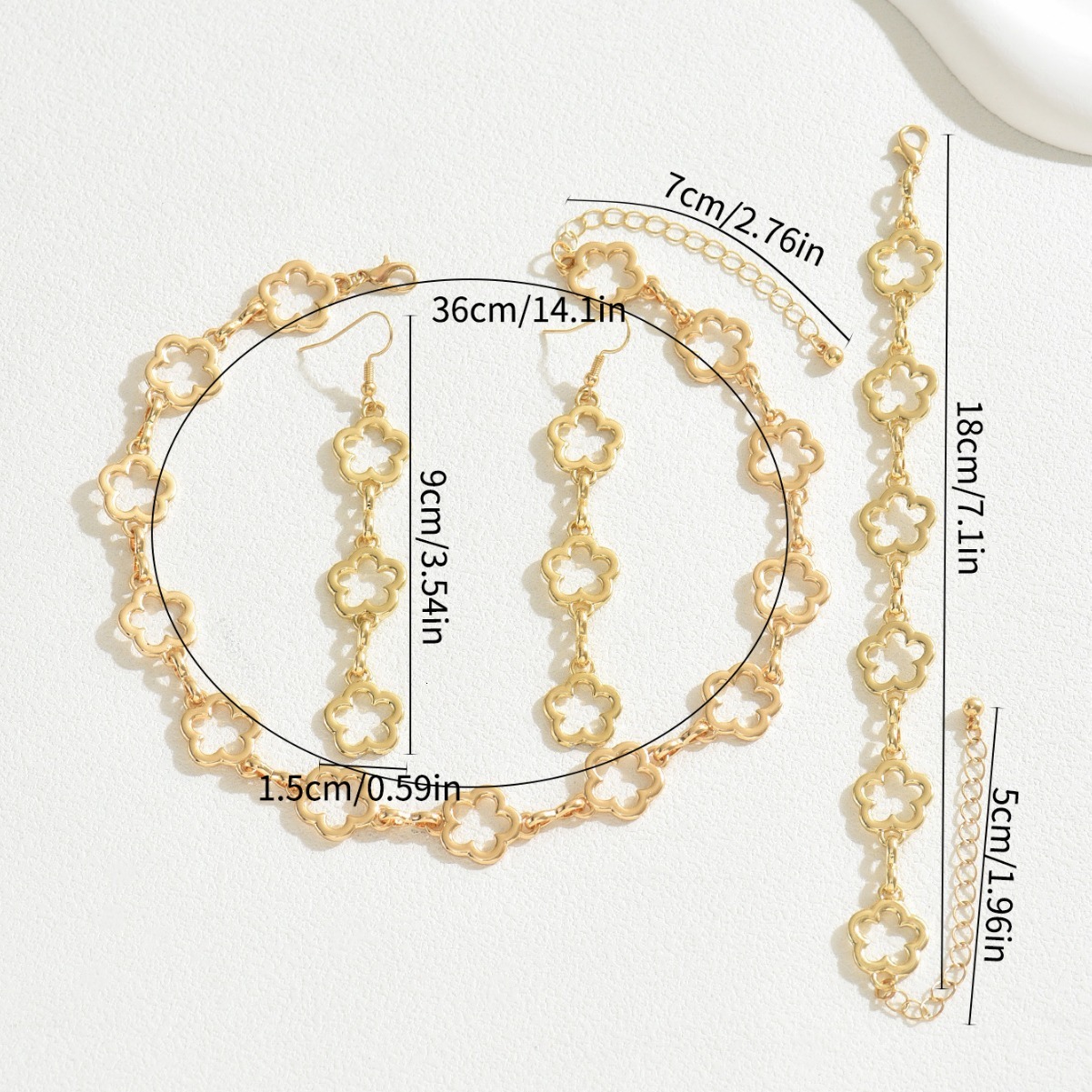 Luxury Brand Designer Jewelry Niche Japanese And Korean Style Women's Bracelet Jewelry Set Forest Style Plum Blossom Floral Design Long Necklace 