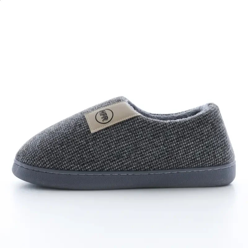 Winter Household Cotton Slippers Men Indoor Warm Plush Footwear NonSlip Platform Slippers Couple Women Allin Package Shoes250906