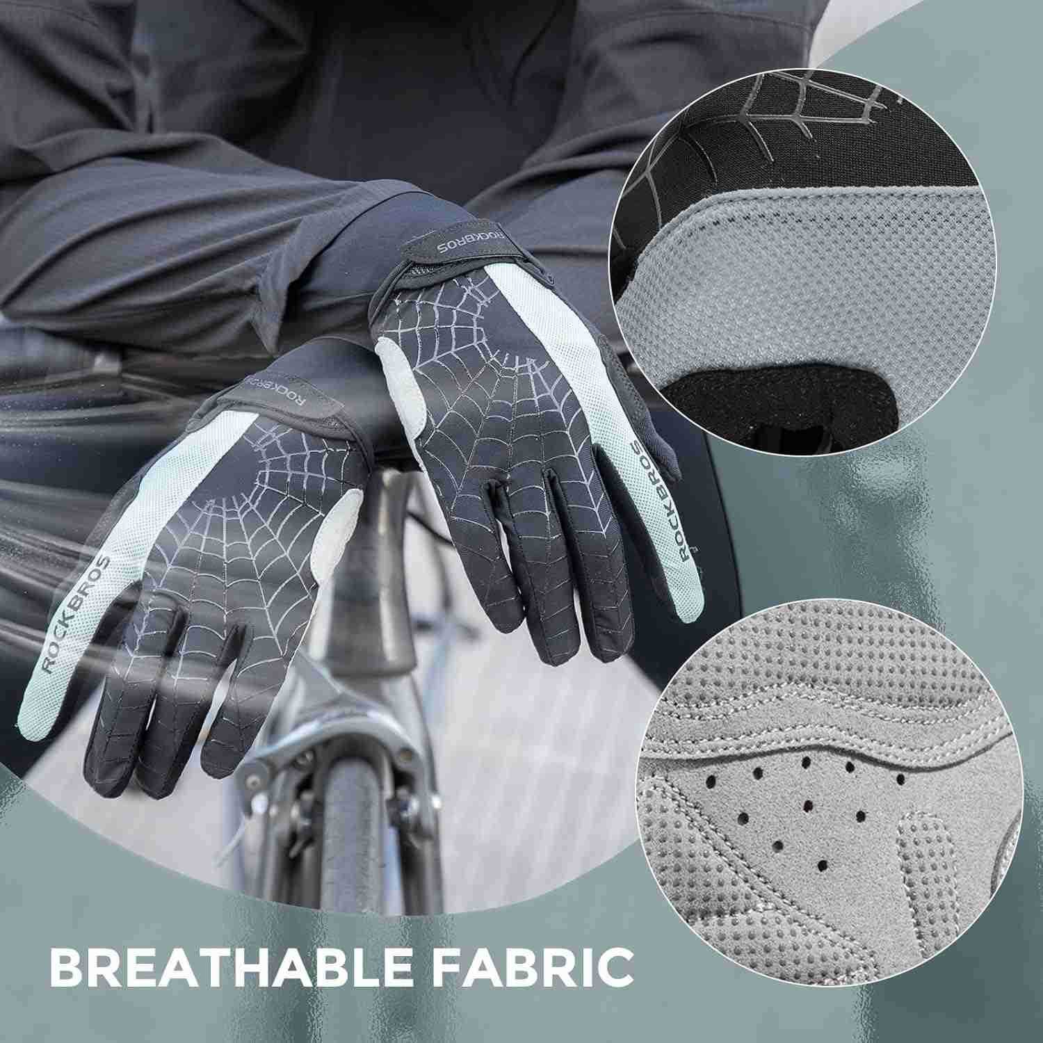 Mens Cycling Gloves with SBR Pad AntiSlip Breathable for Spring Autumn Sports RidingW250911