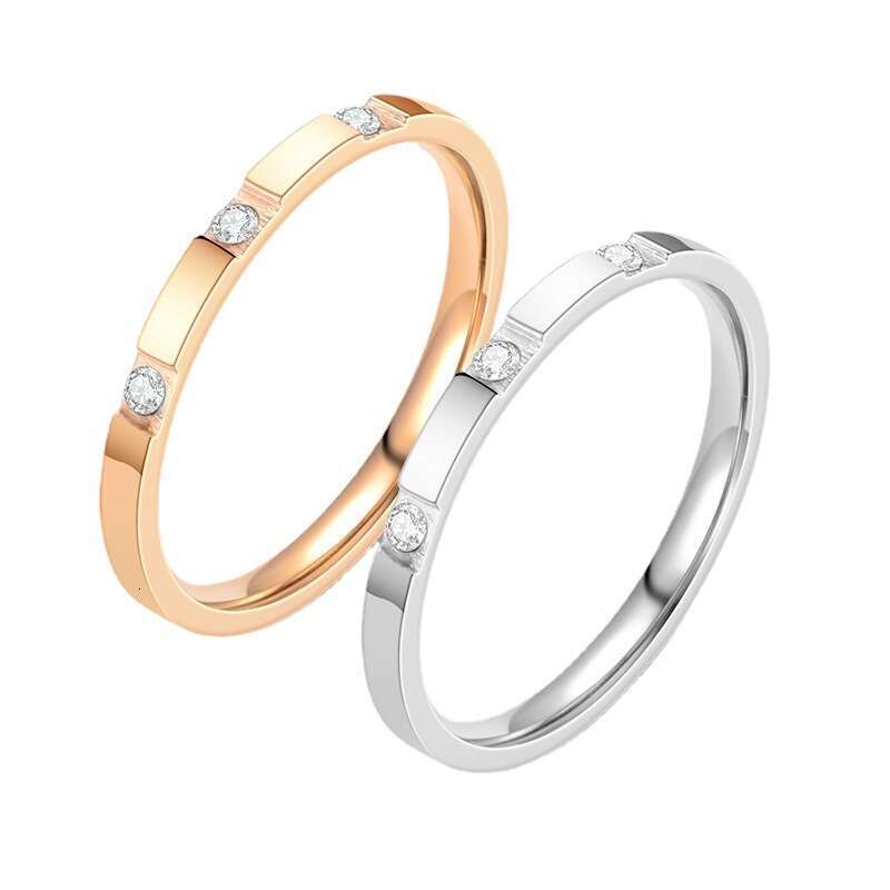 Band Ring Designer rings for women Luxury jewelry men Wedding love ring Stainless steel plated with 18K gold set with zirconia Holiday and vacation gi