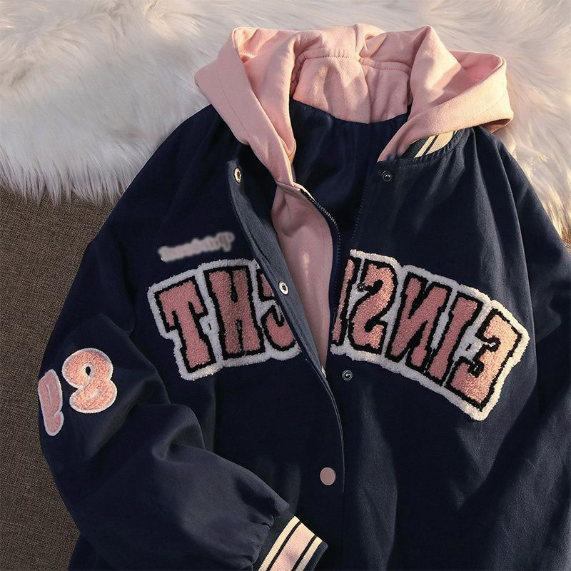 Women's Hoodies Women Printed Jacket Hoodie Loose Contrast Color Sweatshirt Cropped Casual Coat 2025 Fashion Harajuku