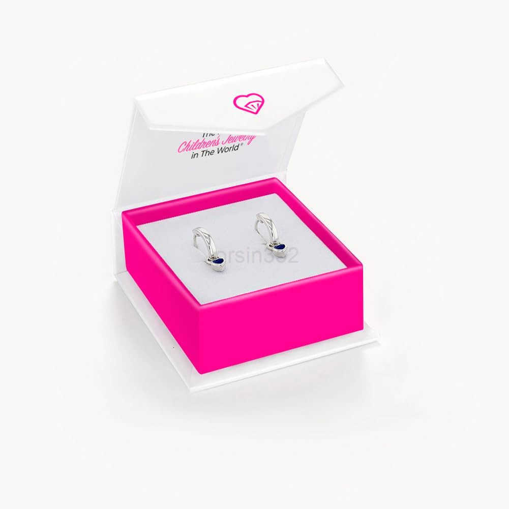 925 Sterling Silver Petite Simulated Birthstone Heart Charm Hoop Earrings For Girls 12mm Cubic Zirconia Earrings For Girls Beautiful Simulated Birthst