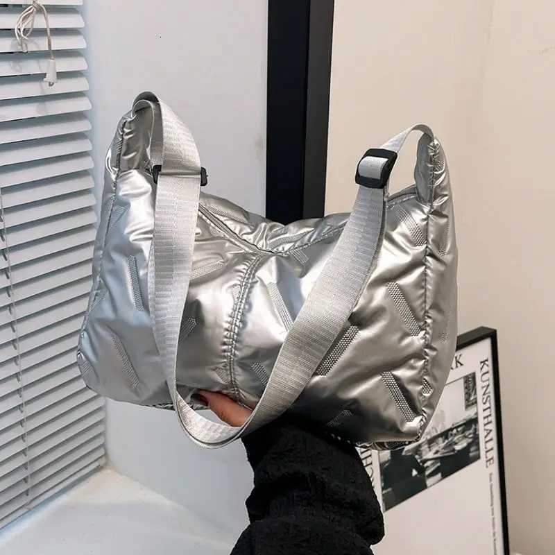 Womens 2025 New Fall Winter Puffer Tote Bag Quilted Crossbody Purse and Shoulder Handbag with Long Strap Z250911