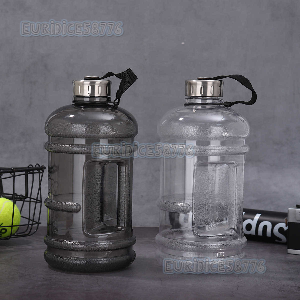 New Plastic Fitness Sports Water Bottle 22l Portable Steel Lid Shatterproof Ton Bucket Large Capacity Outdoor Water Bottle H250911