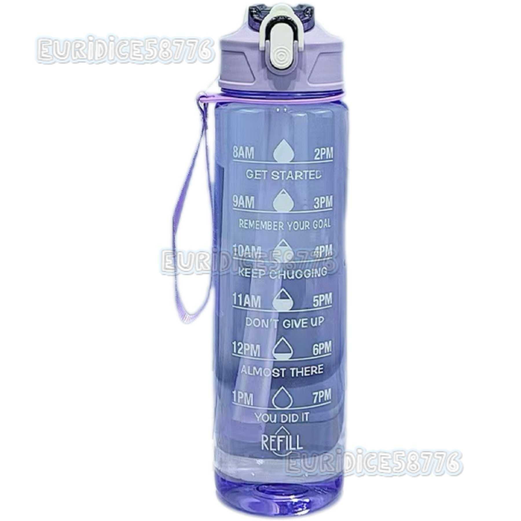 Transparent Medium Cup Sports 750ml Water Cup Straw High Temperature Resistant Handle Plastic Large Water Bottle Popup Lid Sports Water Cup H250911