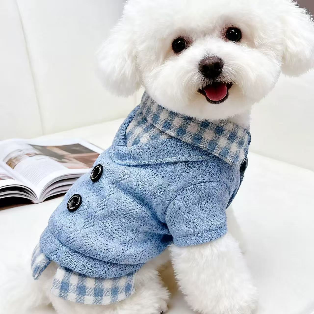 T1189 Winter dog clothes college style couple clothes Teddy Bichon Yorkshire Terrier small dog warm thick pet sweater
