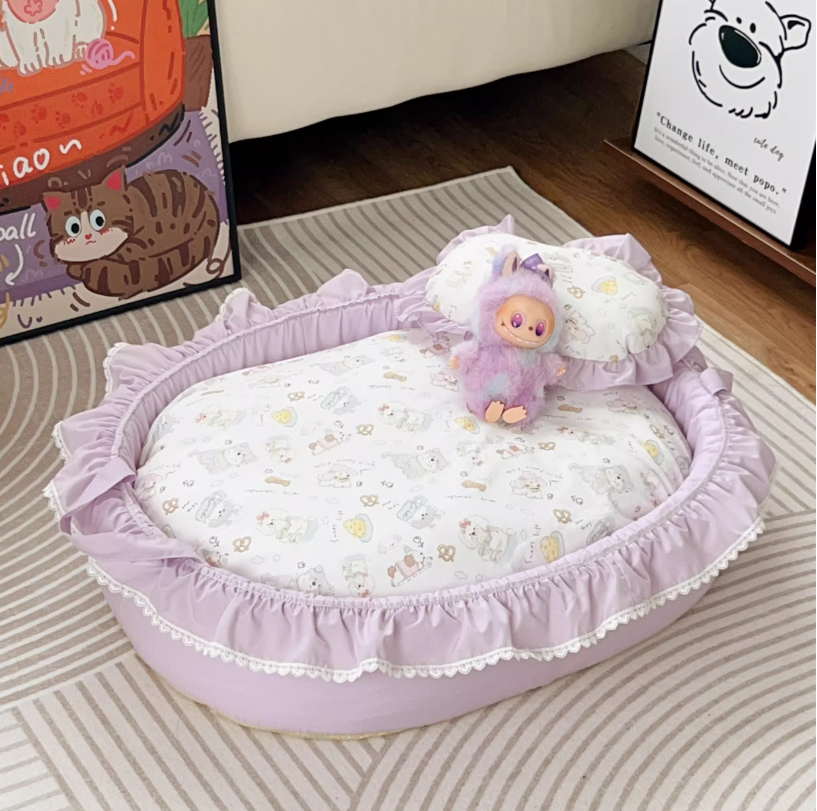 Premium Hypoallergenic Canine/Kitten Sleeping Pad with Removable Cover