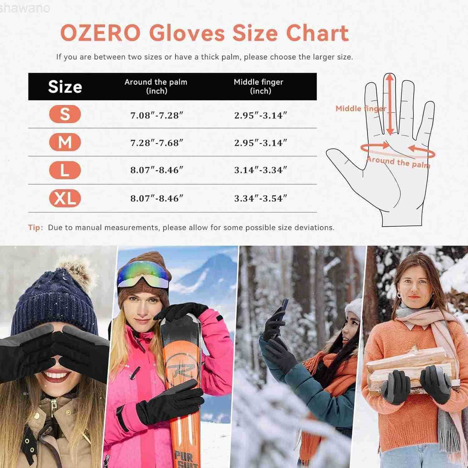 Winter Gloves for Women Touchscreen AntiSlip Palm Windproof Thermal Cycling Glove for Texting Hiking Driving RunningW250911