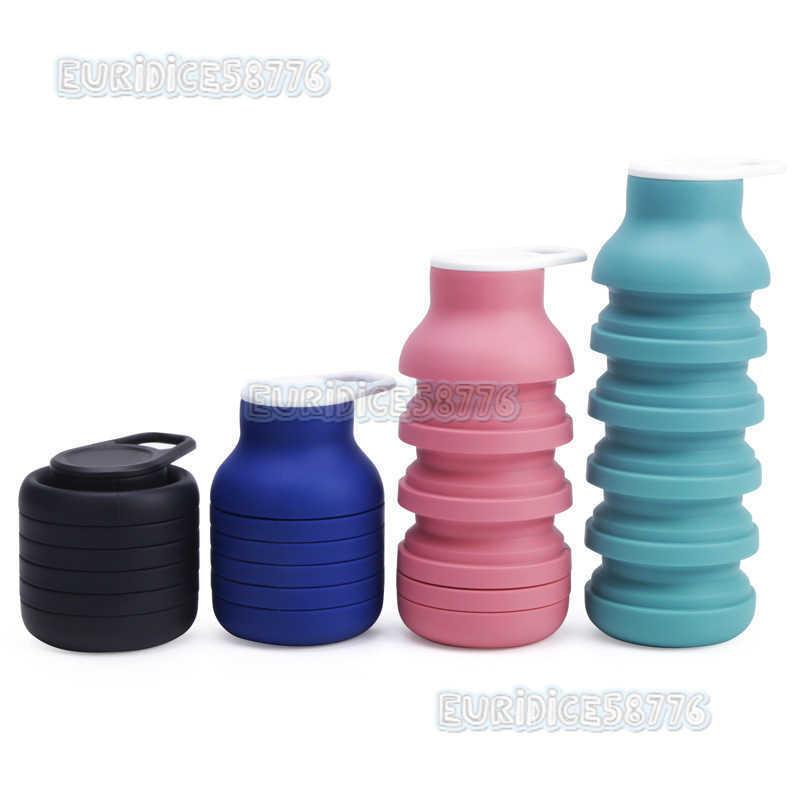 Creative Folding Cup Outdoor Travel Sports Water Bottle Portable Handy Cup Thin Cycling Water Cup H250911