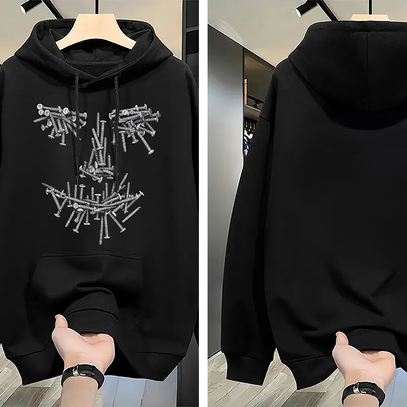 Men Women Hoodie Autumn Winter Casual Pullover Sweatshirt Warm Loose Fit Long Sleeve Hooded Tops