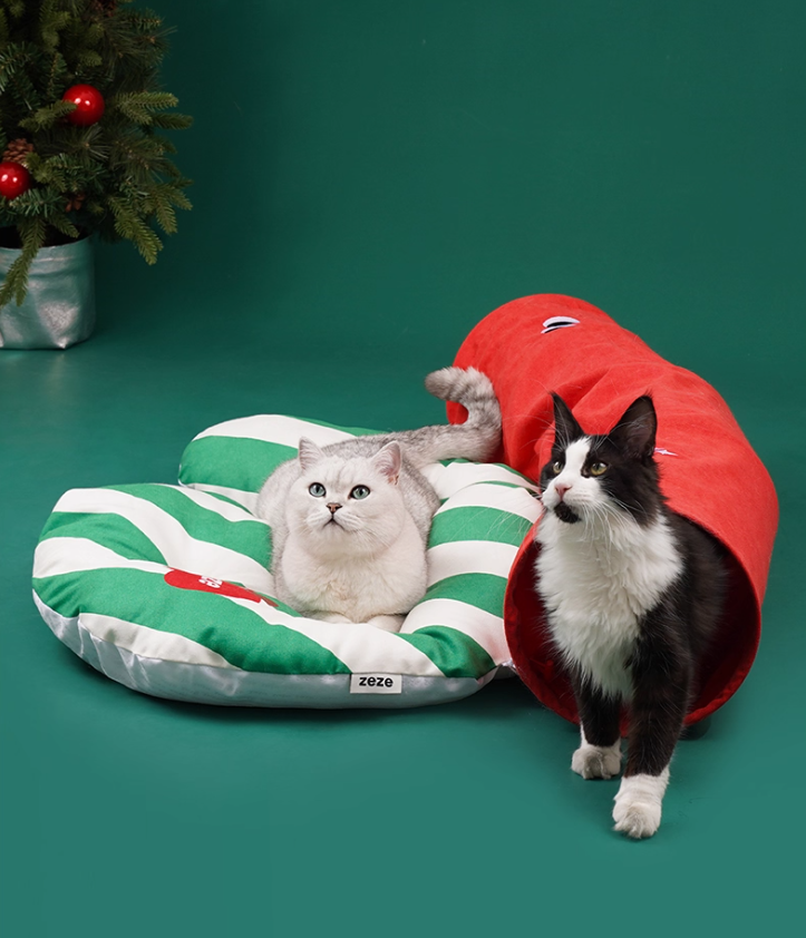 Glove cat tunnel cat bed, warm, detachable and washable shelter, all-season universal dog bed, dog mat, dog bed
