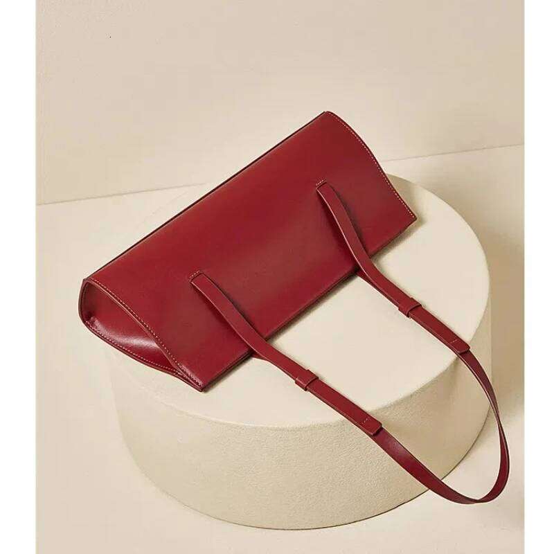 Simple French Genuine Women S Fashionable Underarm Shoulder Soft Leather Wedding Bag Small Satchel
