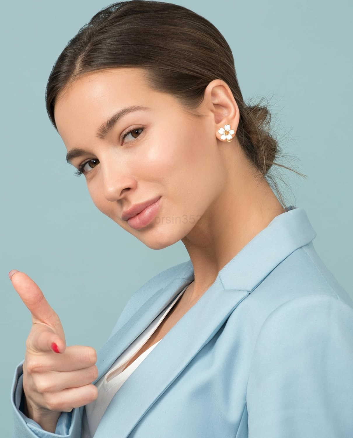 1015 Pairs Clip on Stud Earrings Non Pierced Teardrop Round Square CZ Pearl Twist Knot Flower Butterfly Heart Star Rainbow Cat Opal Clip on Earrings f