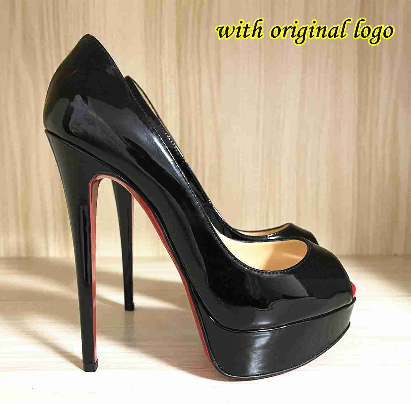 louboutinheel designer high heel shoe peep toes sandal 14cm s black nude patent leather luxery woman pum christian louboutinshoe women loubitons red bottom men IHPJ