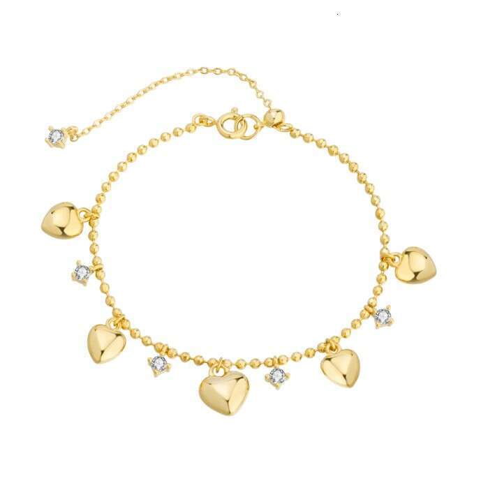 Tassel Heart Shaped Sparkling Dia Bracelet for Women, Light , Ins Style, Niche Design, High-end Feel, Elegant and Versatile Hand Jewelry