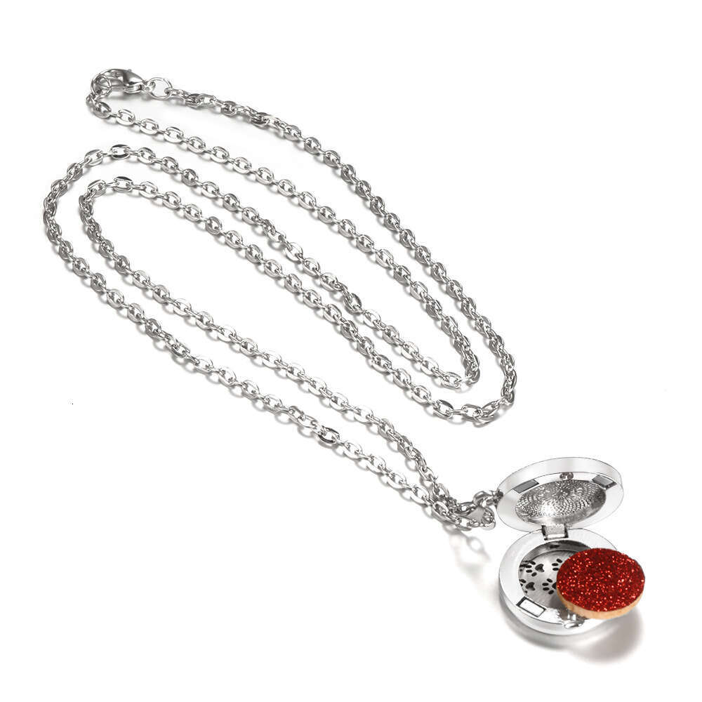 Fashion Tree of Life Aromatherapy Essential Oil Necklace Stainless Steel Diffuser Perfume Pendant Small Box Jewelry Gift
