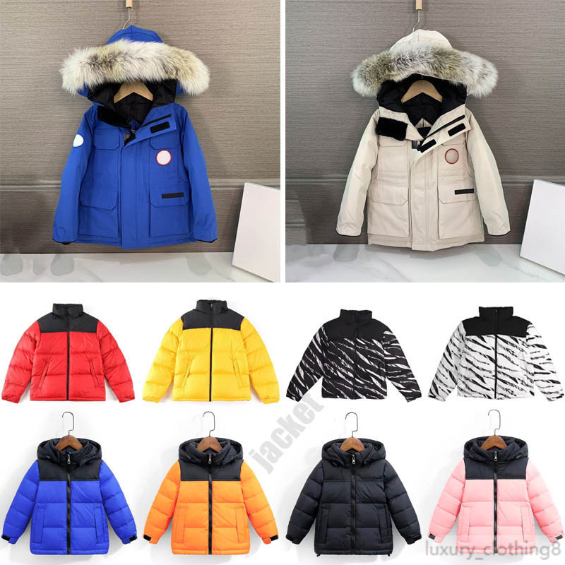 Boys Girls Down Coat 2025 NEW Filled Puffer Jacket Hooded Parka Jackets Black Royal Blue Pink Yellow Body Warmer 700 Outer Coat Kid Children