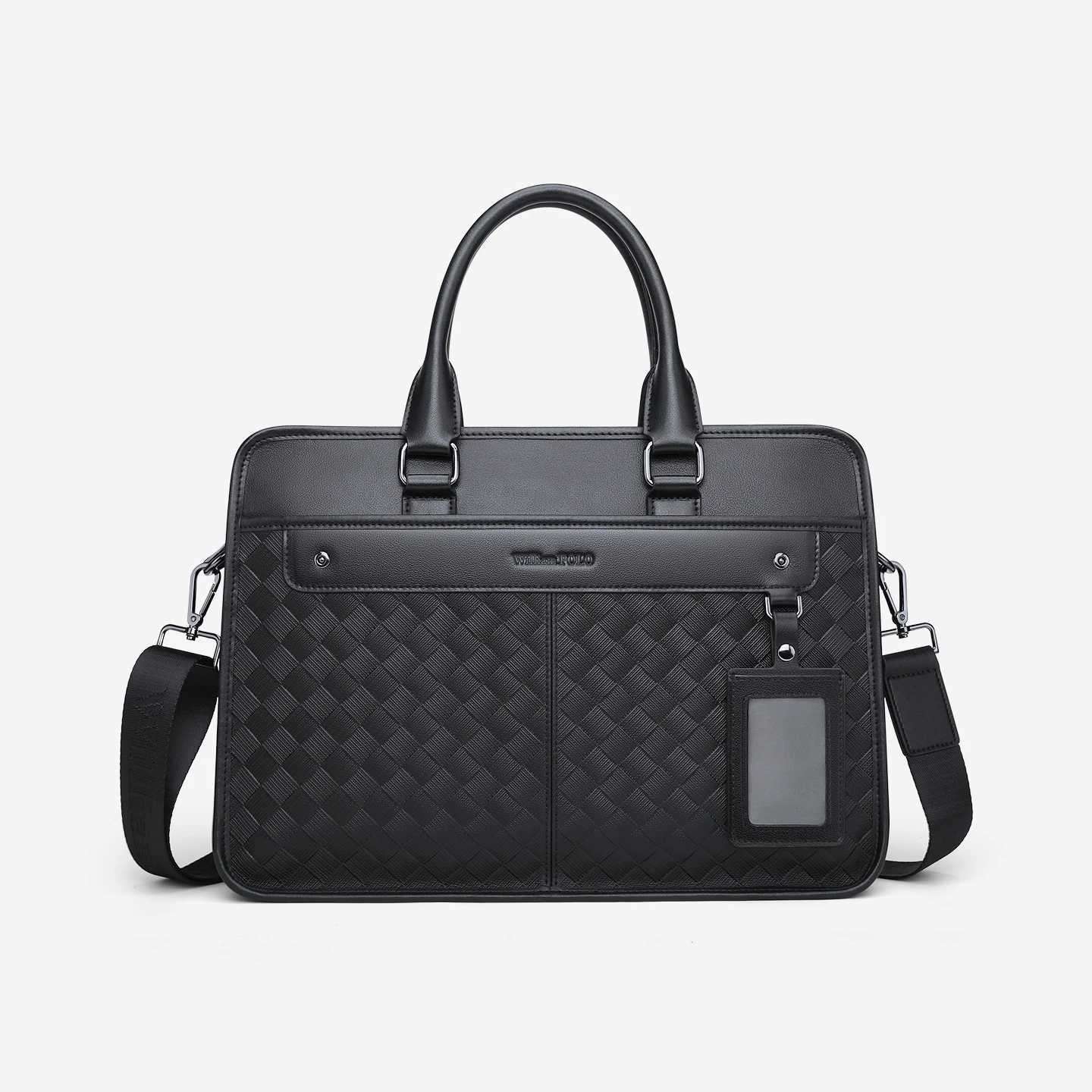 Mens leather briefcase fashionable business backpack personalized laptop bag Z250906