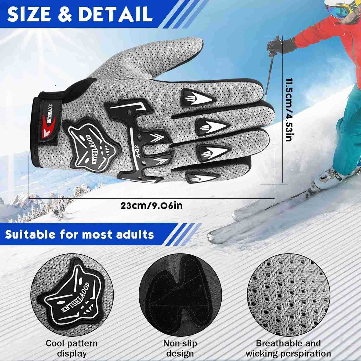 Motorcycle Gloves Riding Dirty Bike Gloves Racing Winter Power Sports Supplies for Riding Cycling Hiking OutdoorBlack709 x 355 InchesW250911