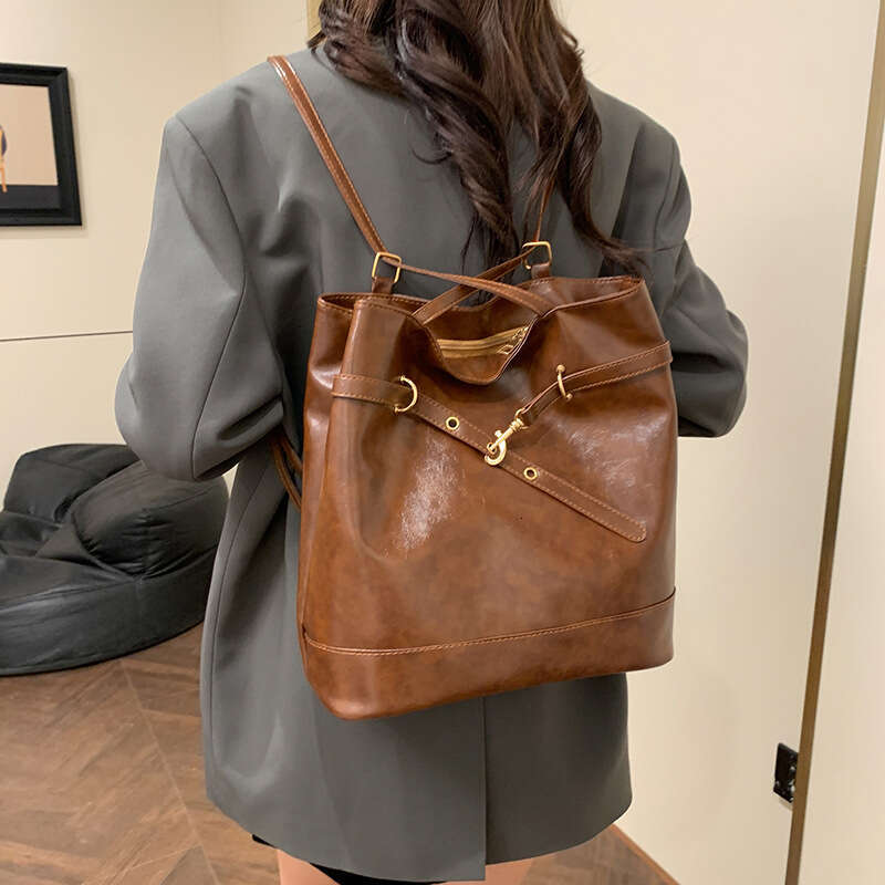Backpack Women New Fashion Designer Bags Solid Color Commuter Tote Versatile Large Capacity Single Shoulder Women's Bag