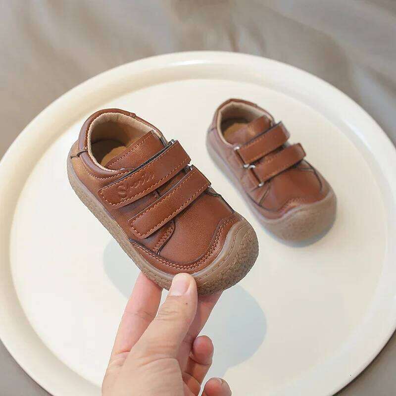 Spring Autumn Baby Girls Boys Casual Children Sneakers Soft Soled Anti Slip Infant First Walkers Kids Leather Shoes