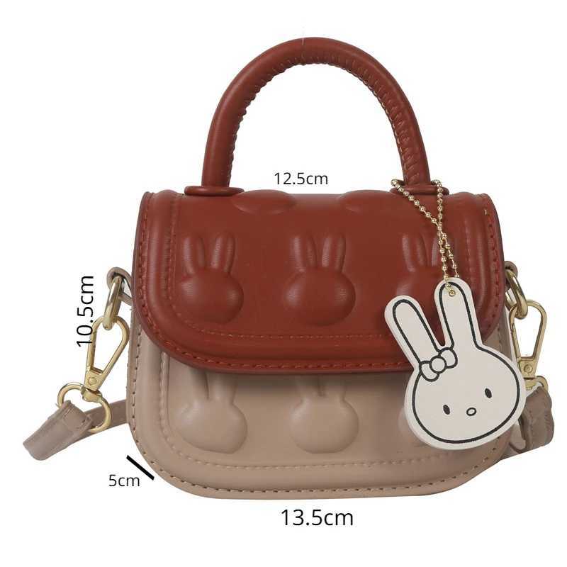Mini Small Square Bag For Women Embossed Handbag Cute Cartoon Rabbit Crossbody Bag Lady Girls Phone Purse Travel Top Handle Tote W250911