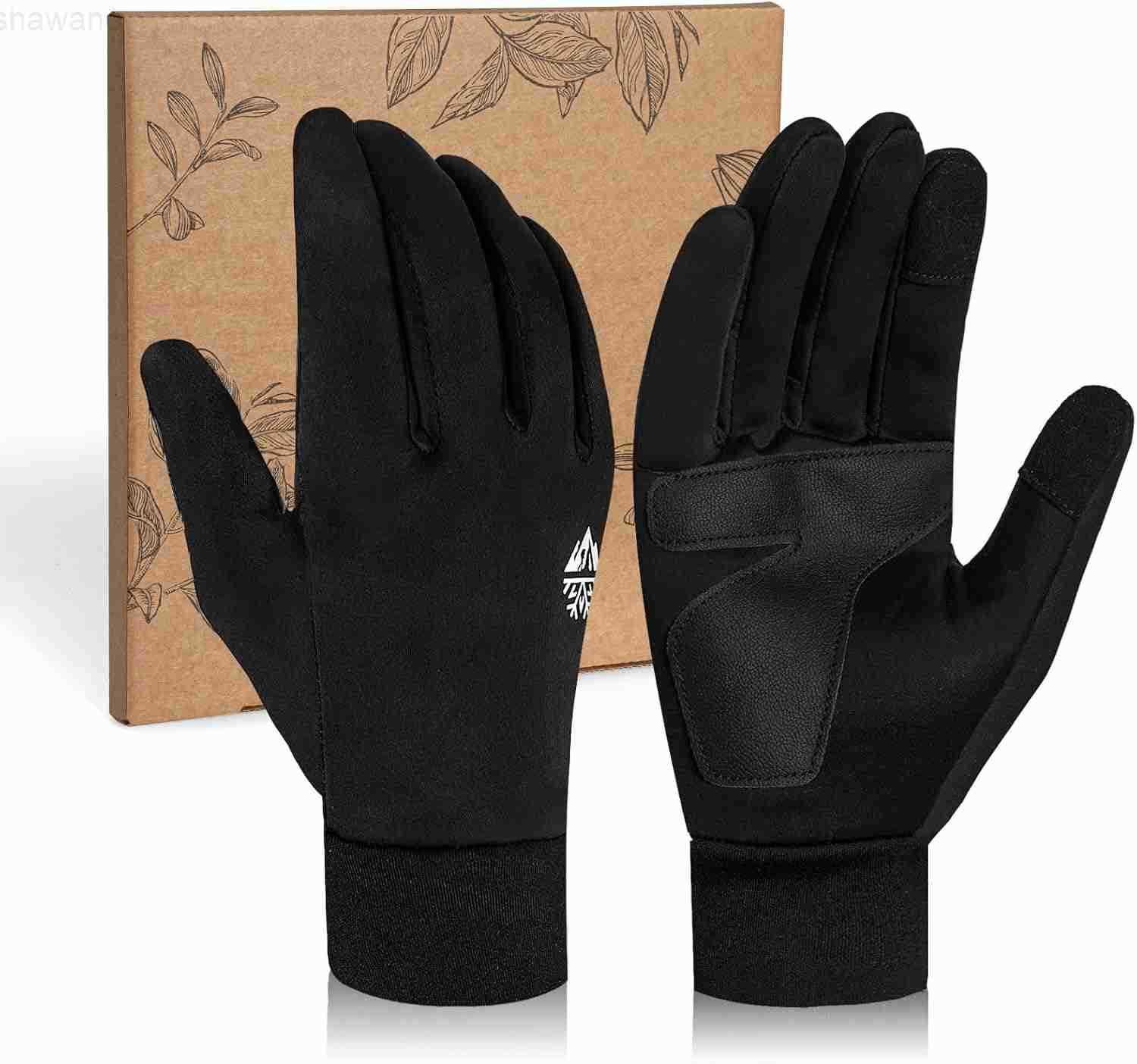 Winter Gloves Men and Women MediumThick Gloves for Cold Weather with Thermal Plush Touchscreen Running Glove Adjustable Zippered Wrist for Walking The