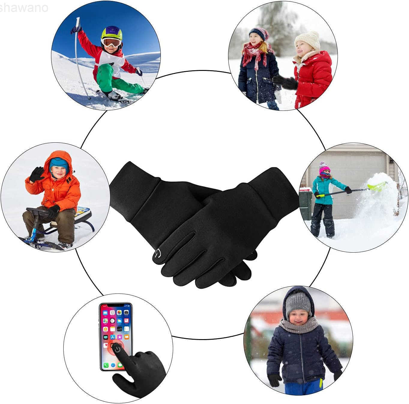 Winter Gloves Thick Soft Fleece Warm Touch Screen AntiSlip for Boys Girls 315 Years Cycling SchoolW250911
