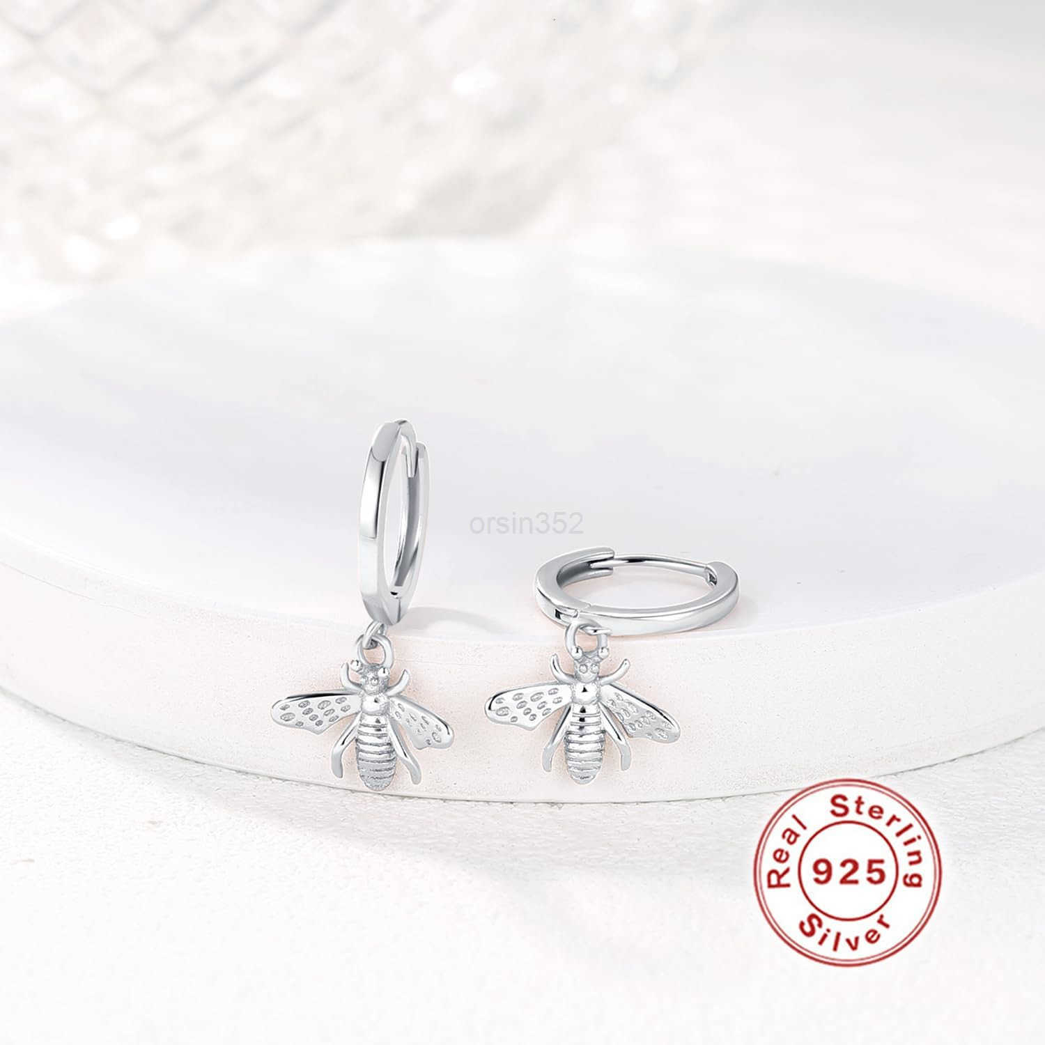 Hoop Earring for Women Small Huggie Hoop Earrings Sets with Butterfly Bee Key Charm in 925 Sterling Silver or 18K Gold PlatedW250911