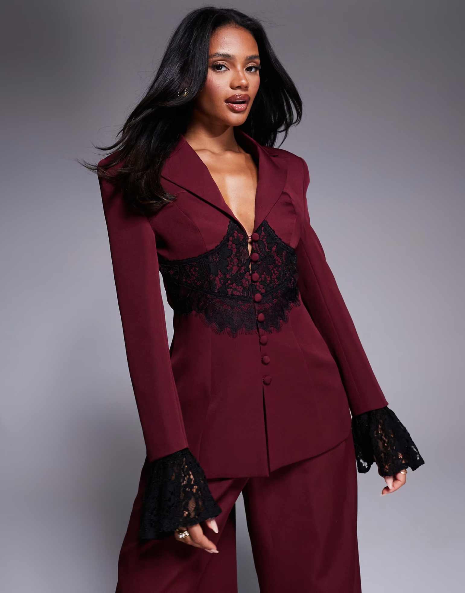 Plus Size Women Pants Sets For Wedding Lace Mother of the Bride Suits Evening Party Blazer Guest Wear Customized 2 Pieces