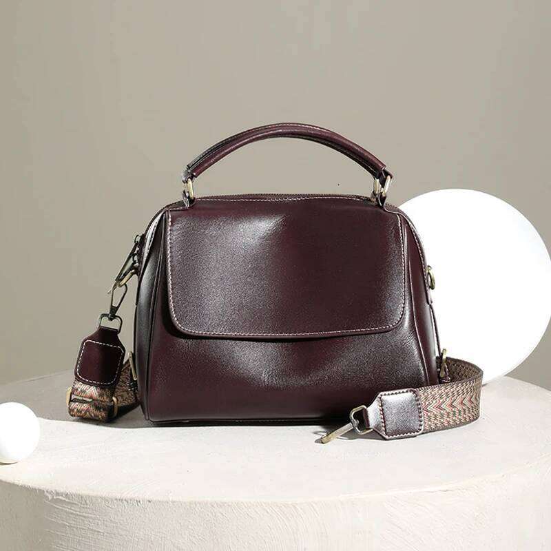 Women Cow Leather Crossbody Bags Female Retro Casual Cowhide Large Capacity Shoulder Bag Ladies Fashion Designer Handbags