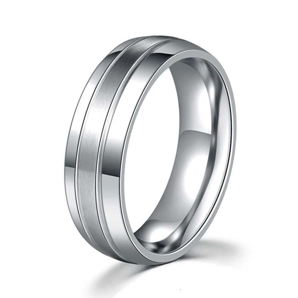 Fashion Engagement GoldColor Rings for Couple Silver Color Crystal Zircon Titanium Steel Wedding Lover Jewelry Anniversary Gift W250911