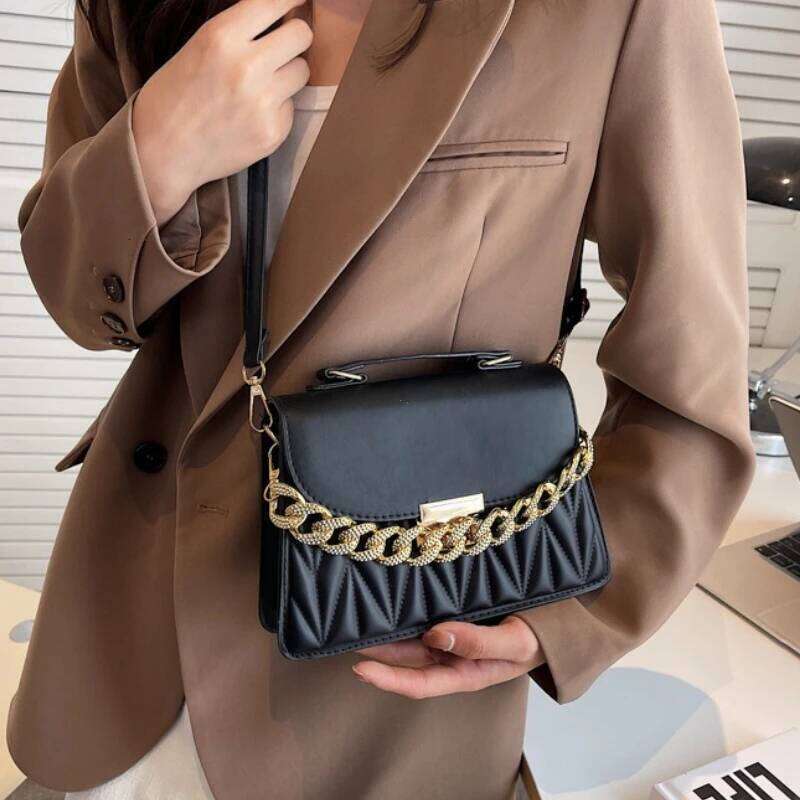 2025 New Designer Shoulder Fashion Chain Crossbody Bags For Women Brand Ladies Handbags And Purses Trend Casual Tote Bag